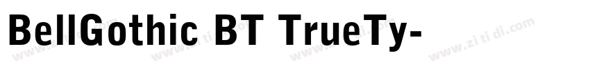 BellGothic BT TrueTy字体转换